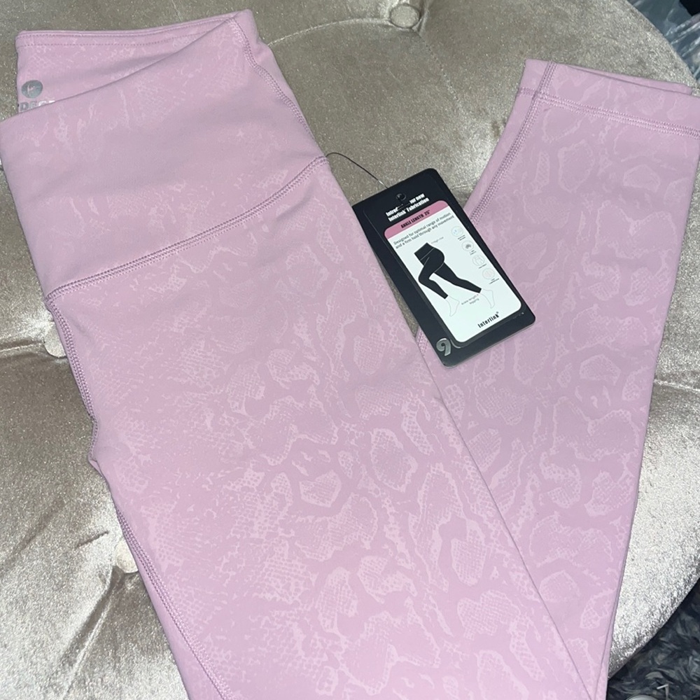 90° by reflex snake embossed leggings, small, new